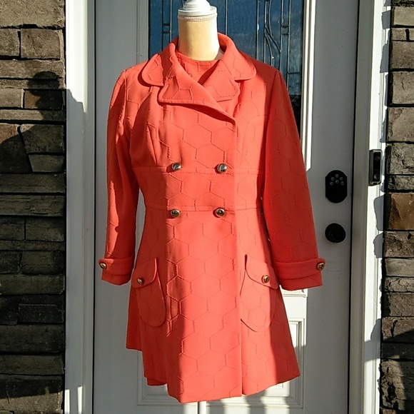 Vintage Orange Dress & Jacket 1 of 2 - Picture 3 of 8